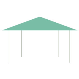 6x3m Gazebo Replacement Canopy