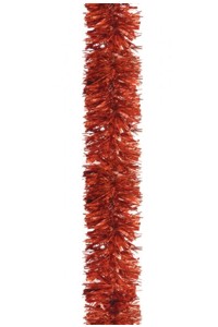 Unbranded 7.6m Prismatic Tinsel Garland - Red