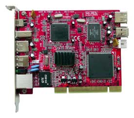 7 Port Gigabit LAN  USB 2.0  FireWire Combo PCI