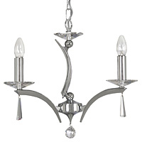 Unbranded 708 3CH - 3 Light Chrome and Crystal Hanging Light