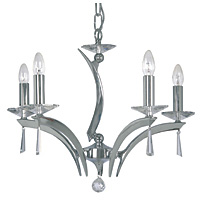 Unbranded 708 5CH - 5 Light Chrome and Crystal Hanging Light