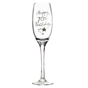 Unbranded 70th Birthday Champagne Flute