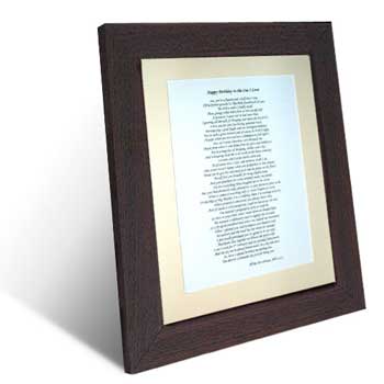 Unbranded 70th Birthday Framed Personalised Poem