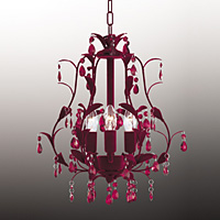 Unbranded 7103 3RE - 3 Light Red Hanging Light