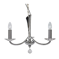 Unbranded 715 3CH - 3 Light Chrome and Crystal Hanging Light