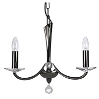 Unbranded 715 3TI - 3 Light Titanium and Crystal Hanging Light