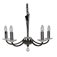 Unbranded 715 5TI - 5 Light Titanium and Crystal Hanging Light