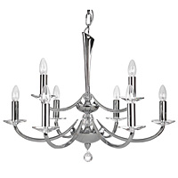 Unbranded 715 63CH - 9 Light Chrome and Crystal Hanging Light