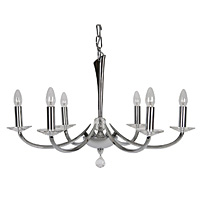 Unbranded 715 6CH - 6 Light Chrome and Crystal Hanging Light