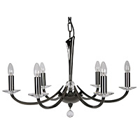 Unbranded 715 6TI - 6 Light Titanium and Crystal Hanging Light