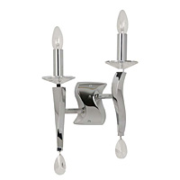 Unbranded 719 2CH - 2 Light Chrome and Crystal Wall Light