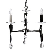 Unbranded 719 3TI - 3 Light Titanium and Crystal Hanging Light