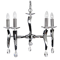 Unbranded 719 5CH - 5 Light Chrome and Crystal Hanging Light