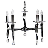 Unbranded 719 5TI - 5 Light Titanium and Crystal Hanging Light