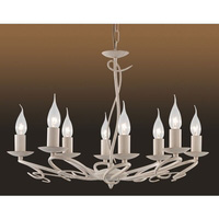 Unbranded 7228 8CR - 8 Light Cream and Gold Hanging Light