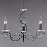 Unbranded 7423 3BC - 3 Light Black Chrome Hanging Light