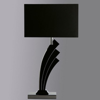 An elegant contemporary metal table lamp in a black metallic finish. Height - 48cm Diameter - 24cmBu