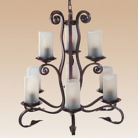 Unbranded 7919 9BR - 9 Light Rustic Brown Hanging Light