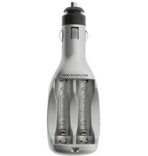 7dayshop Battery Charger - Super Compact 12v In-Car Charger - V3288