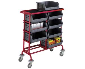 Unbranded 8 container storage trolleys