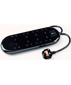8 child resistant sockets. 1m cable. 13amp. Neon light indicators.