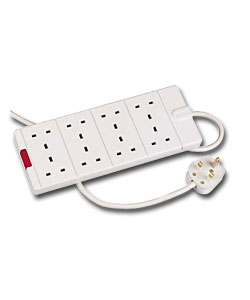 8 Gang Surge Protected Trailing Socket