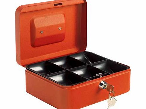 Unbranded 8 Inch Lockable Cash Box - Red