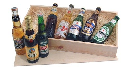 A great gift featuring beers from around the World  including Sol (Mexico) - 330ml; Tiger