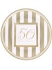 8 Paper Plates 26.6cm - Golden Anniversary Wishes