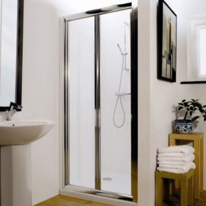 Unbranded 800 Bi-Fold Door, Shower Tray and waste