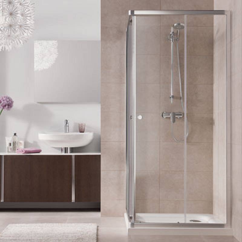 Unbranded 800mm Corner Entry Shower Enclosure (4mm)