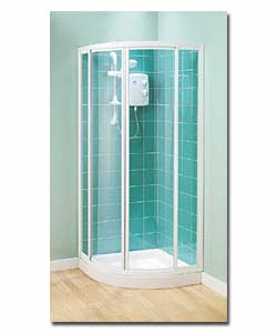 800mm White Quadrant Shower Surround