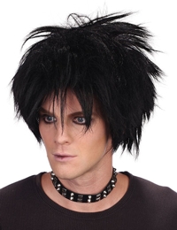 Unbranded 80s Black Spiky Rock Wig