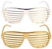 Unbranded 80s Slotted Glasses - Metallic Gold