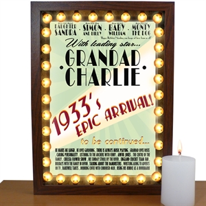 Unbranded 80th Birthday Custom Print - Movie Poster