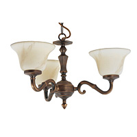 Traditional Georgian cast brass hanging pendant light in an antique brass finish which can be used w