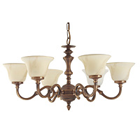 Traditional Georgian cast brass hanging pendant light in an antique brass finish which can be used w