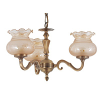 Traditional Georgian cast brass hanging pendant light in an antique brass finish which can be used w
