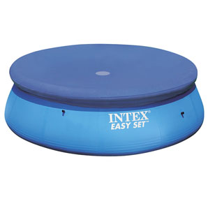 This blue PVC cover will keep leaves and other debris out of your Easy Set pool all summer long.