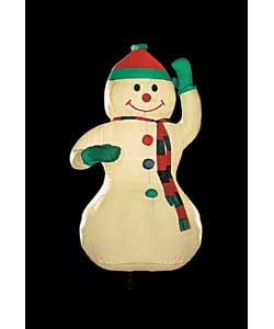 2.4m.Electric air-blown 8ft tall inflatable light-up snowman.For use with standard 240V outlet.1.8m