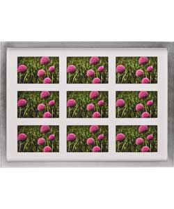 Unbranded 9 Aperture Photo Frame - Silver