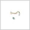 9 Carat Gold Blue Topaz Nose Stud