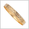 9 Carat Gold Diamond Cut Round Slave Bangle