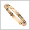 9 Carat Gold Expandable Diamond Cut Slave Bangle