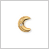 9 Carat Gold Moon Crescent Pendant With Cubic Zirconia