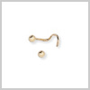 9 Carat Gold Plain Polished Ball Nose Stud