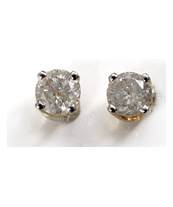 9 carat Gold Solitaire Diamond Studs
