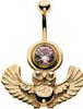 9 Carat Gold Wise Owl Bellybar Attachment