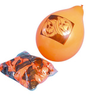 9`` Halloween balloons, bag 100