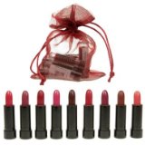 9 Assorted Lipsticks in a draw string bag. (Barcode EAN = 5060186463117).